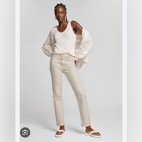 &Other Stories Favorite Cut Cream Jeans - Picture 1 of 7